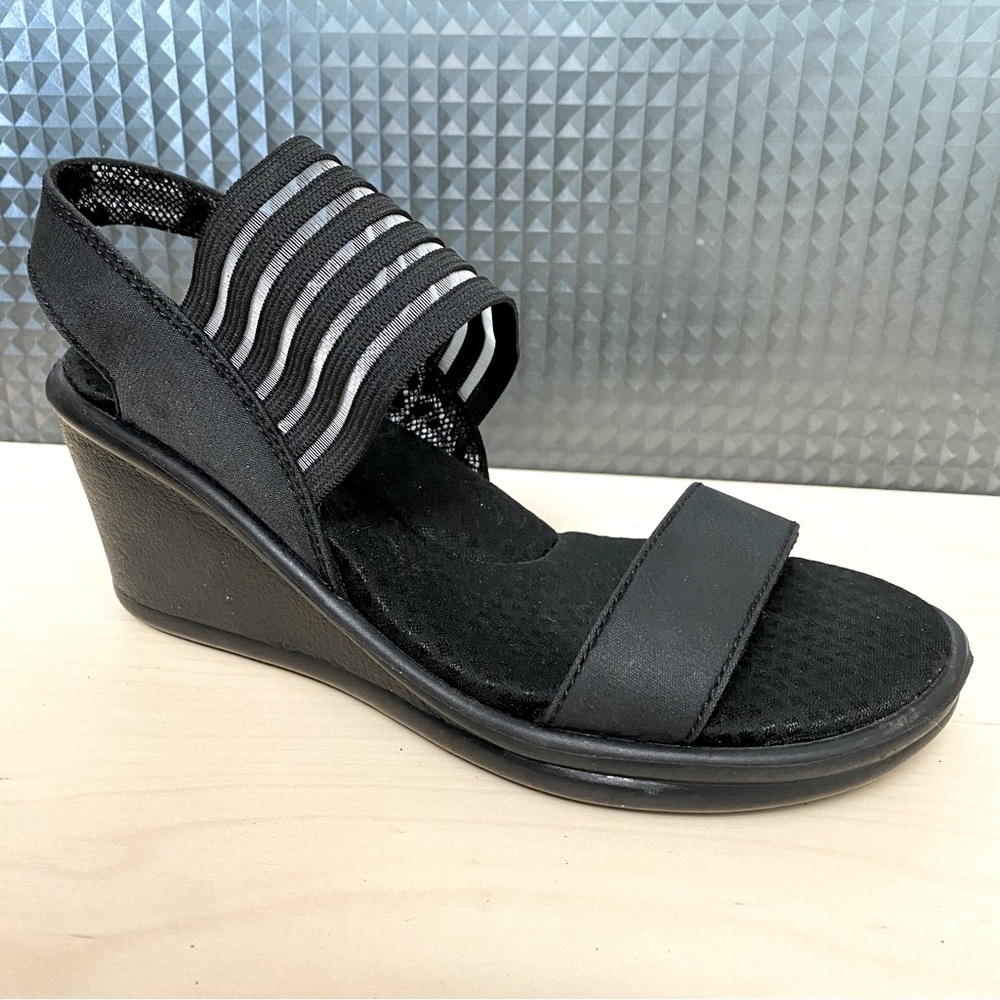 Skechers Black and Gray Wedges